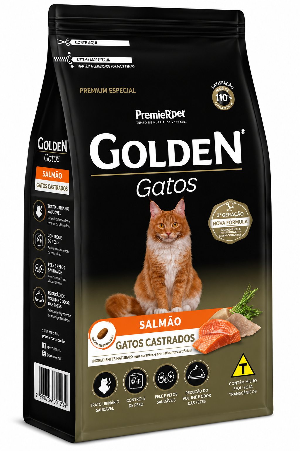 GOLDEN GATOS CASTRADOS  Salmão • 10,1kg