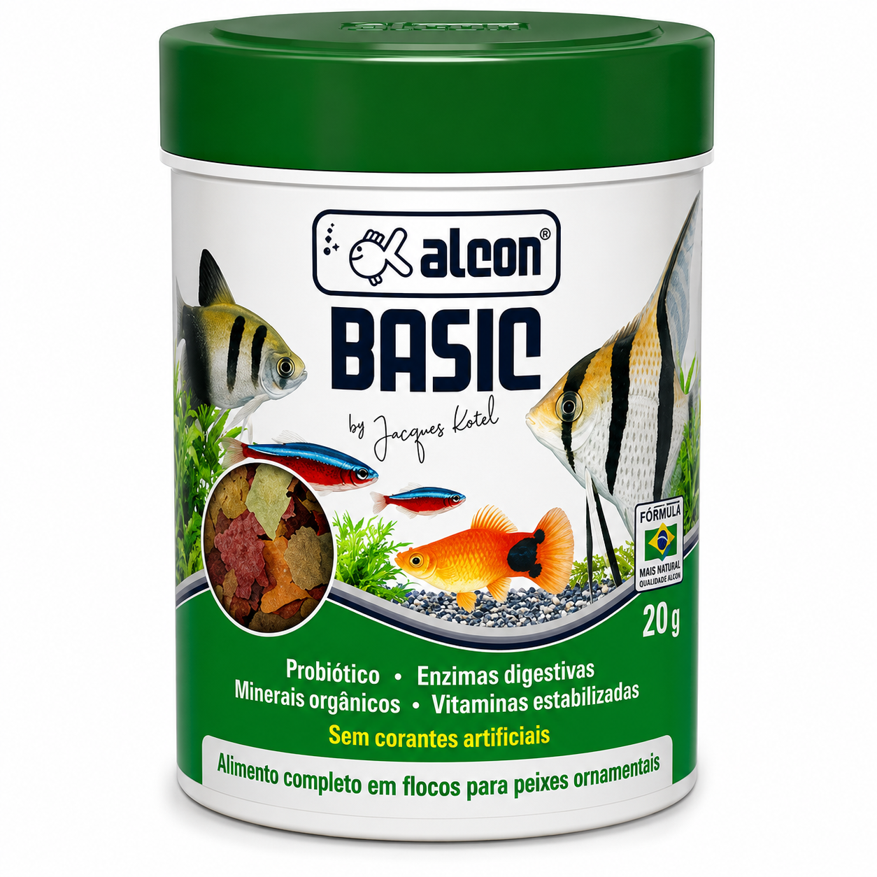 ALCON BASIC  Alimento Completo em Flocos para Peixes Ornamentais • 20g