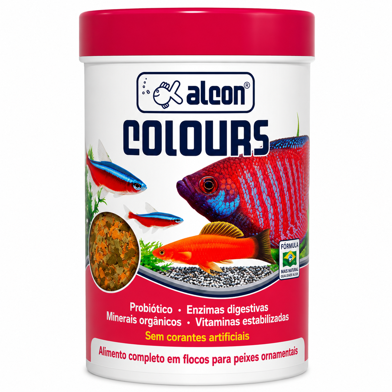 ALCON COLOURS  Alimento Completo em Flocos para Peixes Ornamentais • 20g