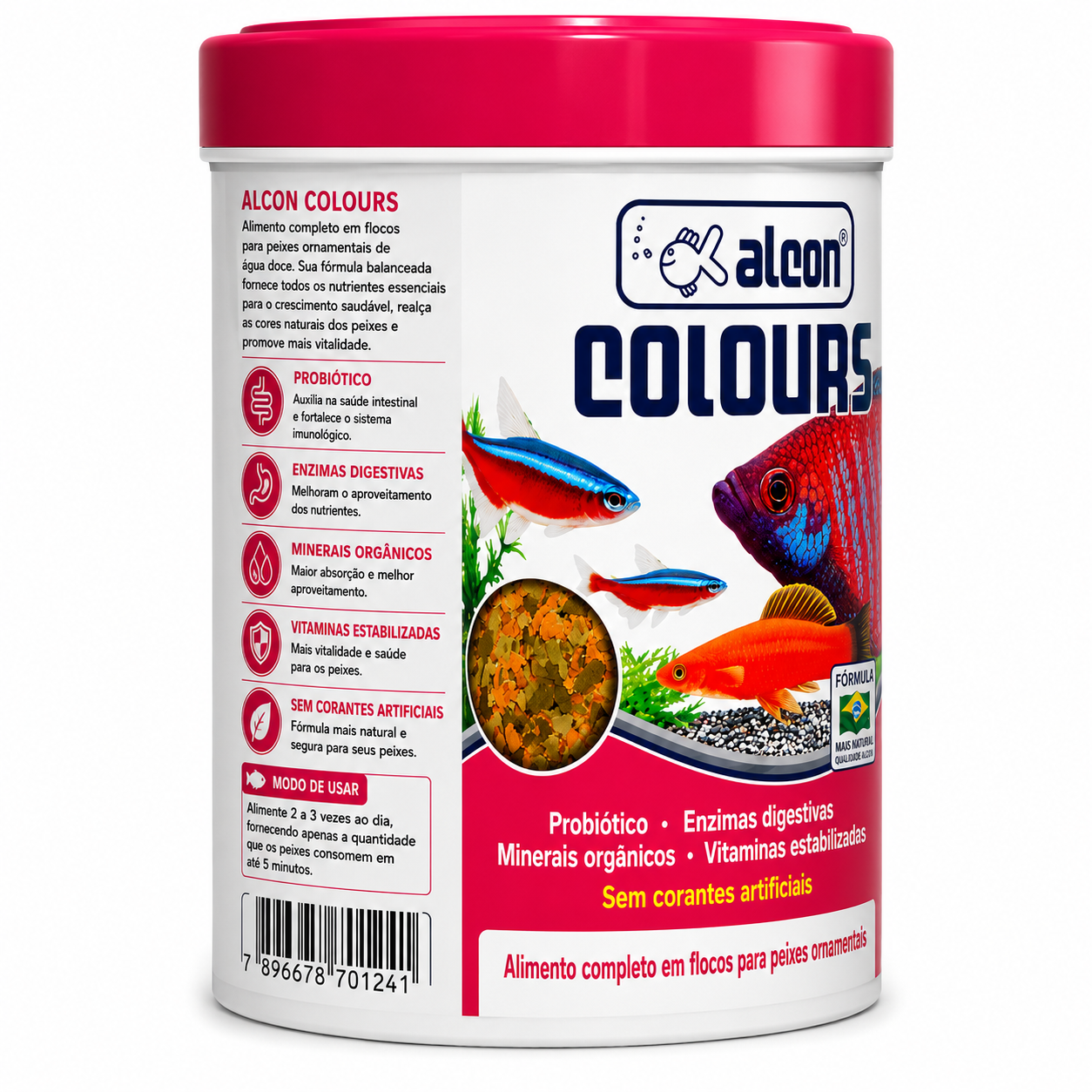 ALCON COLOURS  Alimento Completo em Flocos para Peixes Ornamentais • 20g