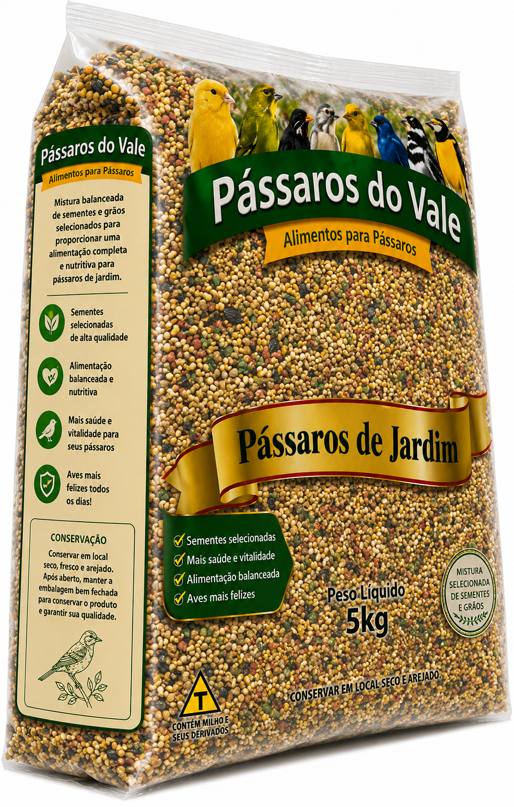 PÁSSAROS DO VALE  Mistura para Pássaros de Jardim • 5kg