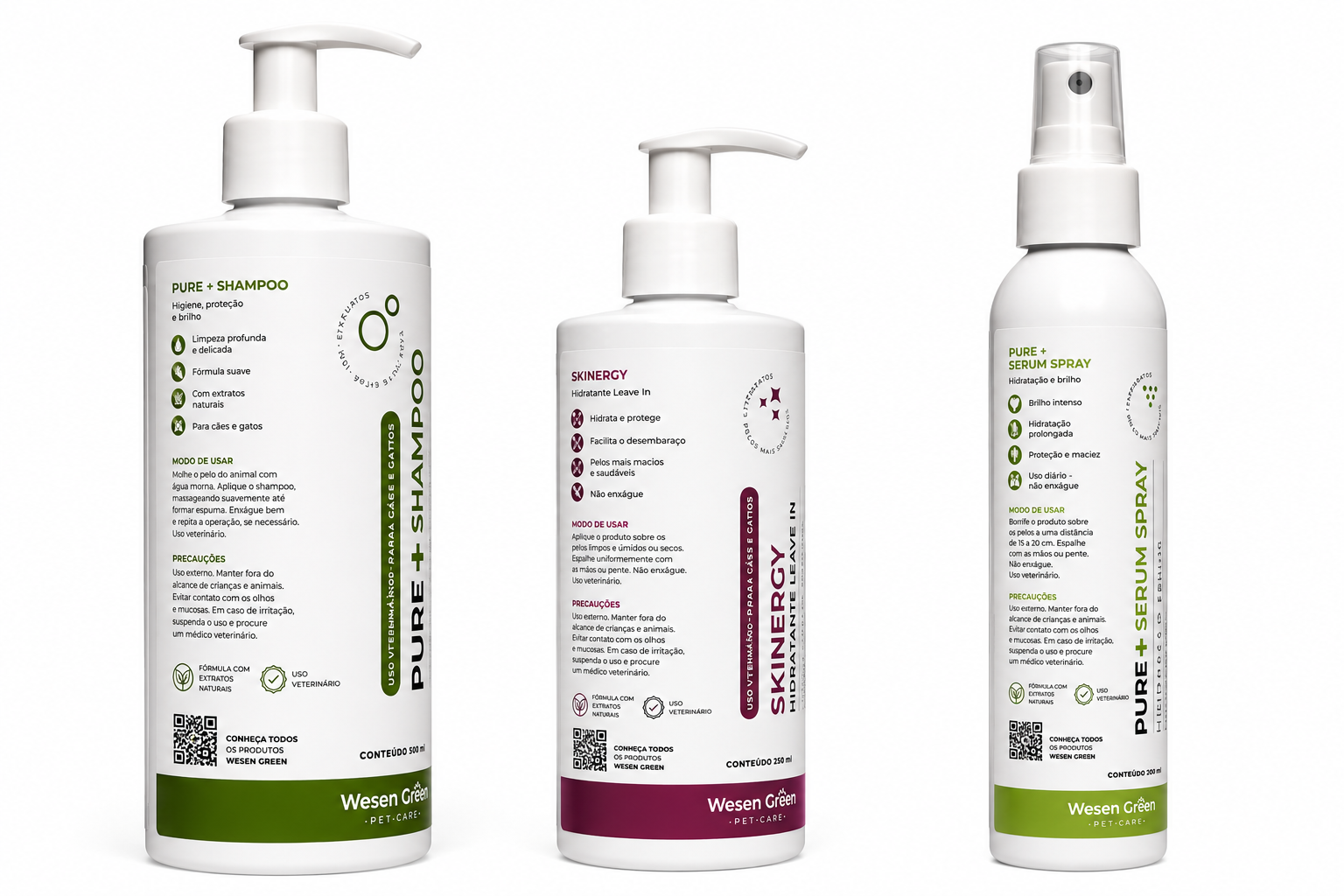 WESEN GREEN PET CARE  Kit Higiene e Hidratação Premium para Cães e Gatos